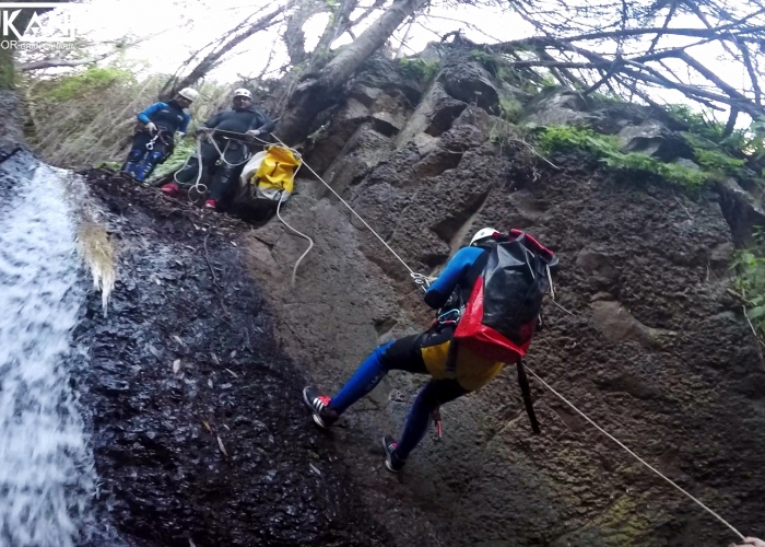 Experience a day full of adrenaline doing canyoning through waterfalls
