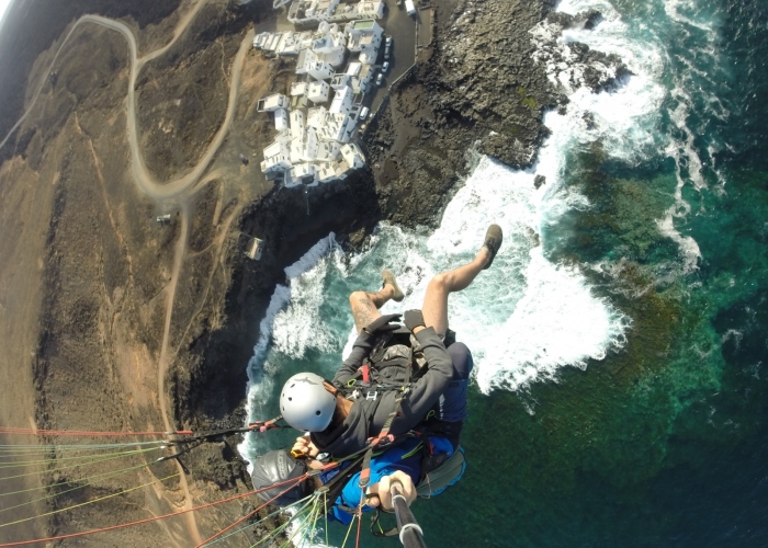 Soar over Lanzarote with a spectacular flight in a tandem paraglider